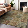 Piper Looms Mayfield Circles AMF738 Taupe Machine Washable Area Rug Lifestyle Image Feature