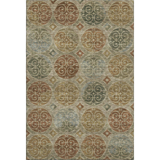 Piper Looms Mayfield Circles AMF738 Taupe Machine Washable Area Rug main image