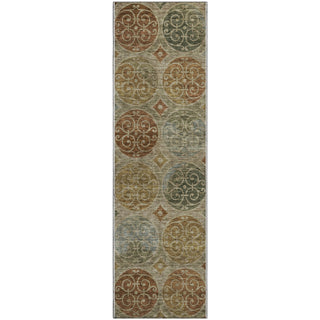 Piper Looms Mayfield Circles AMF738 Taupe Machine Washable Area Rug Runner Main Image
