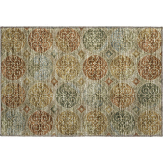 Piper Looms Mayfield Circles AMF738 Taupe Machine Washable Area Rug Scatter Main Image