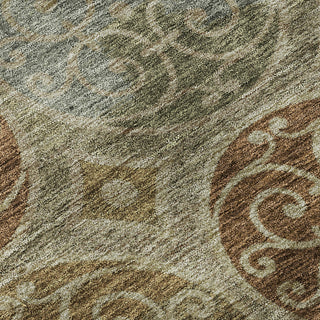 Piper Looms Mayfield Circles AMF738 Taupe Machine Washable Area Rug Swatch Image