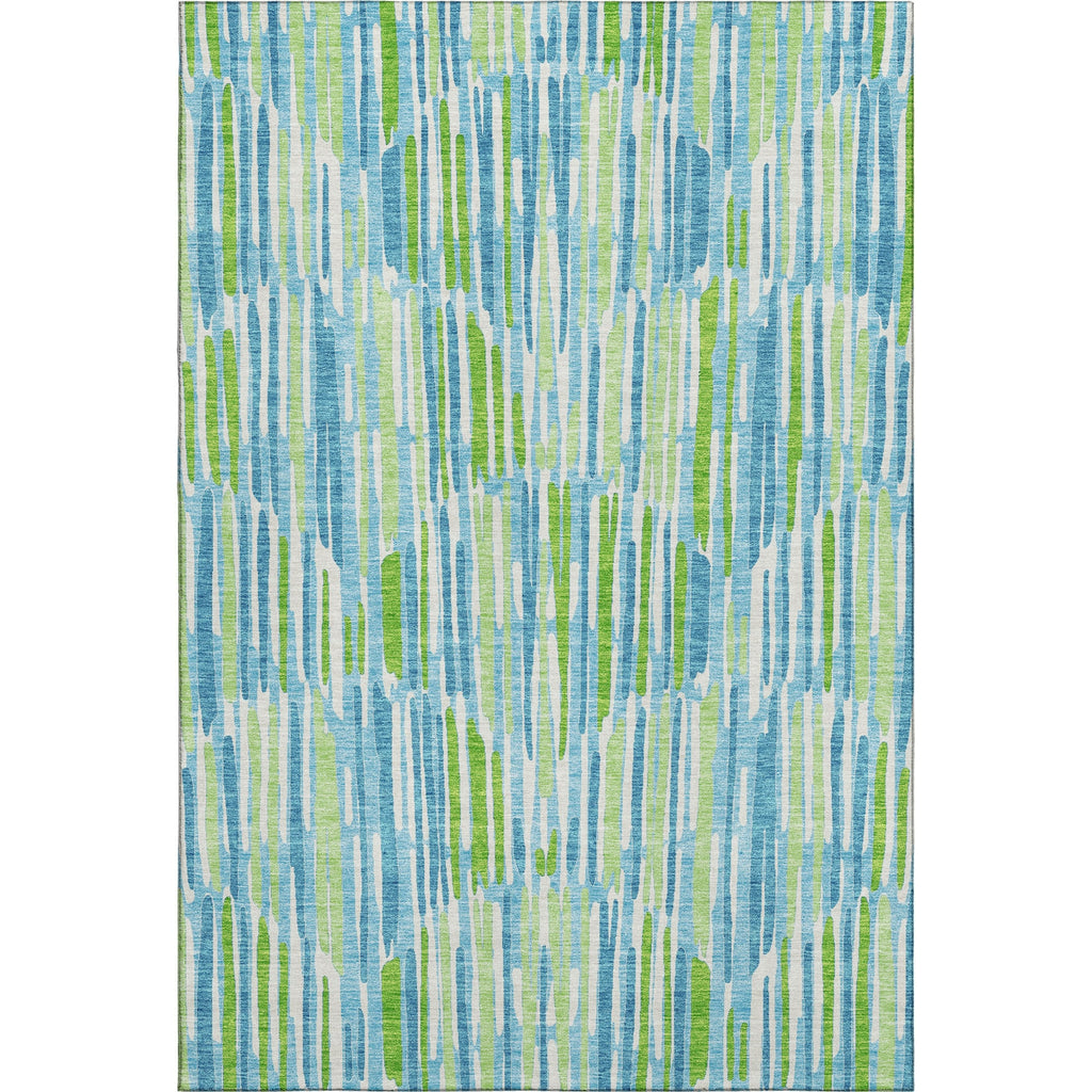 Piper Looms Mayfield Lines AMF739 Aqua Machine Washable Area Rug main image