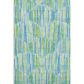 Piper Looms Mayfield Lines AMF739 Aqua Machine Washable Area Rug main image