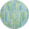 Piper Looms Mayfield Lines AMF739 Aqua Machine Washable Area Rug Round Main Image