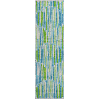 Piper Looms Mayfield Lines AMF739 Aqua Machine Washable Area Rug Runner Main Image