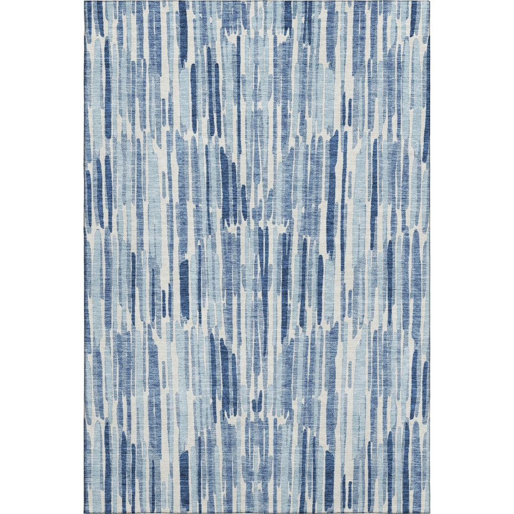 Piper Looms Mayfield Lines AMF739 Blue Machine Washable Area Rug main image