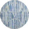 Piper Looms Mayfield Lines AMF739 Blue Machine Washable Area Rug Round Main Image