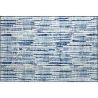 Piper Looms Mayfield Lines AMF739 Blue Machine Washable Area Rug Scatter Main Image