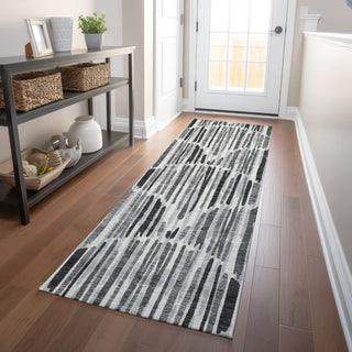 Piper Looms Mayfield Lines AMF739 Gray Machine Washable Area Rug Runner Lifestyle Image Feature
