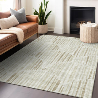 Piper Looms Mayfield Lines AMF739 Ivory Machine Washable Area Rug Lifestyle Image Feature