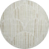 Piper Looms Mayfield Lines AMF739 Ivory Machine Washable Area Rug Round Main Image