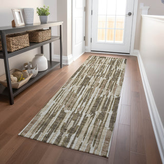 Piper Looms Mayfield Lines AMF739 Mocha Machine Washable Area Rug Runner Lifestyle Image Feature
