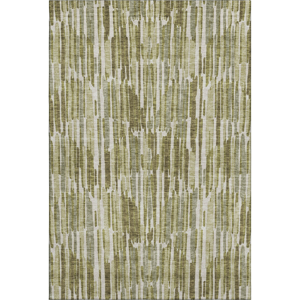 Piper Looms Mayfield Lines AMF739 Olive Machine Washable Area Rug main image