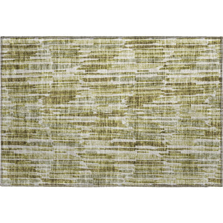 Piper Looms Mayfield Lines AMF739 Olive Machine Washable Area Rug Scatter Main Image