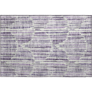 Piper Looms Mayfield Lines AMF739 Purple Machine Washable Area Rug Scatter Main Image