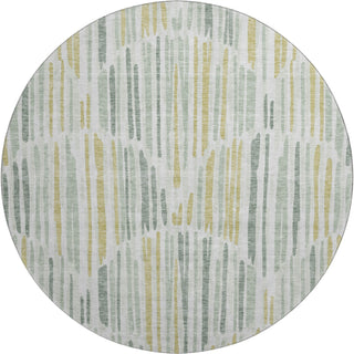 Piper Looms Mayfield Lines AMF739 Sage Machine Washable Area Rug Round Main Image