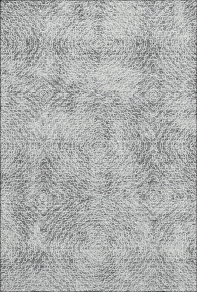 Piper Looms Mayfield Geometric Chain Links AMF74 Ash Machine Washable Area Rug main image