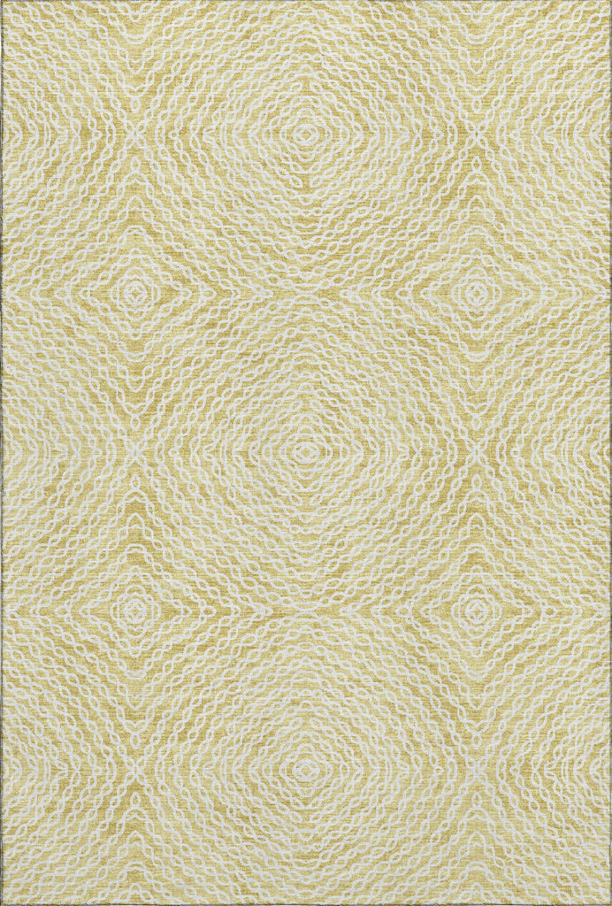 Piper Looms Mayfield Geometric Chain Links AMF74 Gilded Machine Washable Area Rug main image