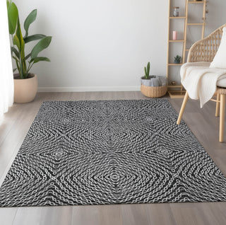 Piper Looms Mayfield Geometric Chain Links AMF74 Shadow Machine Washable Area Rug Lifestyle Image Feature