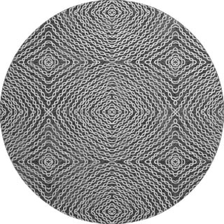 Piper Looms Mayfield Geometric Chain Links AMF74 Shadow Machine Washable Area Rug Round Main Image