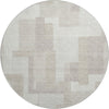 Piper Looms Mayfield Modern AMF740 Beige Machine Washable Area Rug Round Main Image