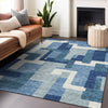 Piper Looms Mayfield Modern AMF740 Blue Machine Washable Area Rug Lifestyle Image Feature