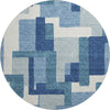 Piper Looms Mayfield Modern AMF740 Blue Machine Washable Area Rug Round Main Image