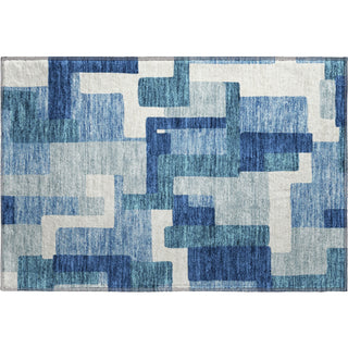 Piper Looms Mayfield Modern AMF740 Blue Machine Washable Area Rug Scatter Main Image