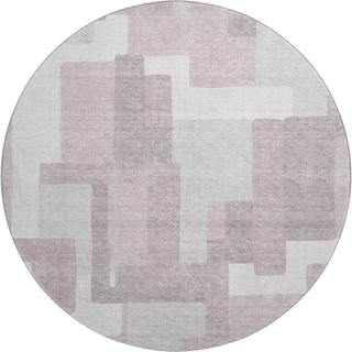 Piper Looms Mayfield Modern AMF740 Blush Machine Washable Area Rug Round Main Image