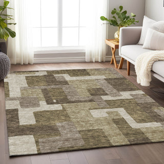 Piper Looms Mayfield Modern AMF740 Brown Machine Washable Area Rug Lifestyle Image Feature