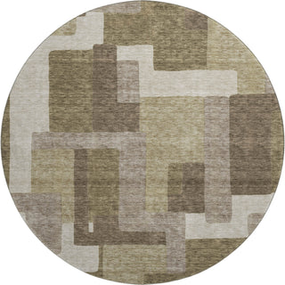 Piper Looms Mayfield Modern AMF740 Brown Machine Washable Area Rug Round Main Image