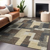 Piper Looms Mayfield Modern AMF740 Chocolate Machine Washable Area Rug Lifestyle Image Feature