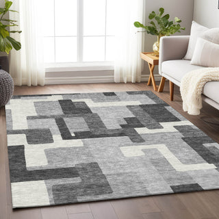 Piper Looms Mayfield Modern AMF740 Gray Machine Washable Area Rug Lifestyle Image Feature