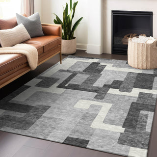 Piper Looms Mayfield Modern AMF740 Gray Machine Washable Area Rug Lifestyle Image Feature