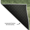 Piper Looms Mayfield Modern AMF740 Green Machine Washable Area Rug Backing Image