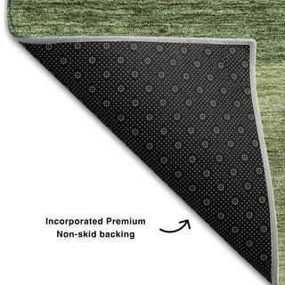 Piper Looms Mayfield Modern AMF740 Green Machine Washable Area Rug Backing Image