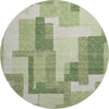 Piper Looms Mayfield Modern AMF740 Green Machine Washable Area Rug Round Main Image