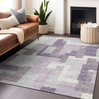 Piper Looms Mayfield Modern AMF740 Lavender Machine Washable Area Rug Lifestyle Image Feature