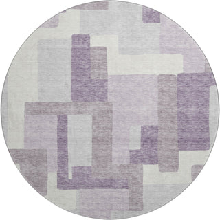 Piper Looms Mayfield Modern AMF740 Lavender Machine Washable Area Rug Round Main Image