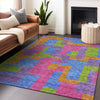 Piper Looms Mayfield Modern AMF740 Purple Machine Washable Area Rug Lifestyle Image Feature