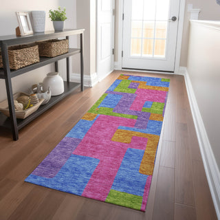 Piper Looms Mayfield Modern AMF740 Purple Machine Washable Area Rug Runner Lifestyle Image Feature
