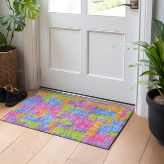 Piper Looms Mayfield Modern AMF740 Purple Machine Washable Area Rug Scatter Lifestyle Image Feature