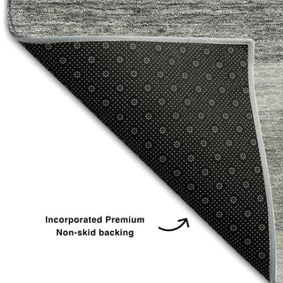 Piper Looms Mayfield Modern AMF740 Silver Machine Washable Area Rug Backing Image
