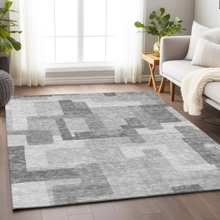 Piper Looms Mayfield Modern AMF740 Silver Machine Washable Area Rug Lifestyle Image Feature
