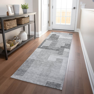 Piper Looms Mayfield Modern AMF740 Silver Machine Washable Area Rug Runner Lifestyle Image Feature