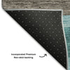 Piper Looms Mayfield Modern AMF740 Teal Machine Washable Area Rug Backing Image
