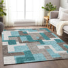 Piper Looms Mayfield Modern AMF740 Teal Machine Washable Area Rug Lifestyle Image Feature