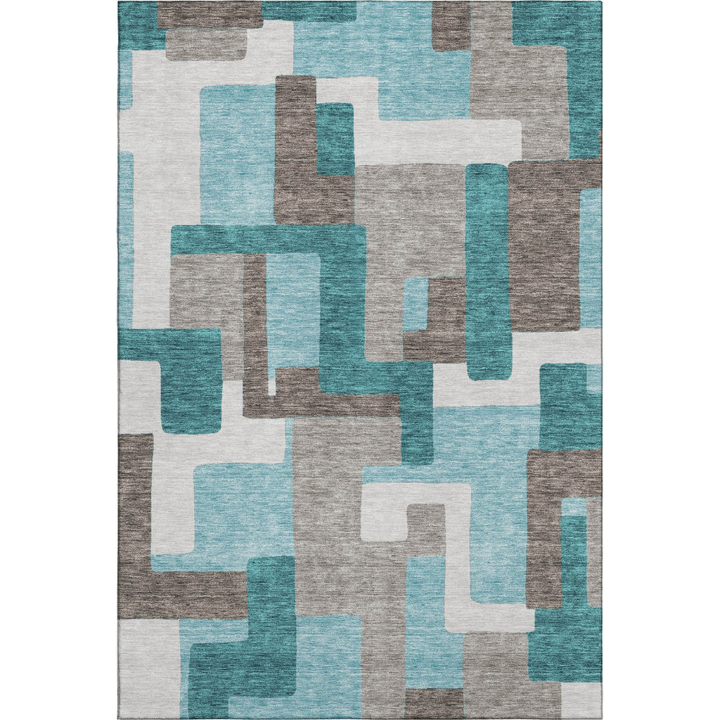 Piper Looms Mayfield Modern AMF740 Teal Machine Washable Area Rug main image