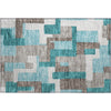 Piper Looms Mayfield Modern AMF740 Teal Machine Washable Area Rug Scatter Main Image