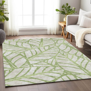 Piper Looms Mayfield Floral AMF741 Aloe Machine Washable Area Rug Lifestyle Image Feature